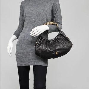 Yves Saint Laurent Dark Brown Leather Vincennes Mombasa Hobo VINTAGE